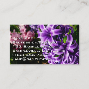 Blue Hyacinth II Spring Floral Visitekaartje