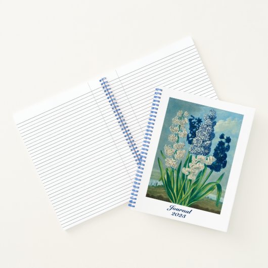 Blue Hyacinths  Botanical Art Notitieboek (Binnen)