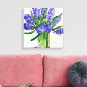 Blue Hyacinths Canvas Afdruk (Insitu (Woonkamer))