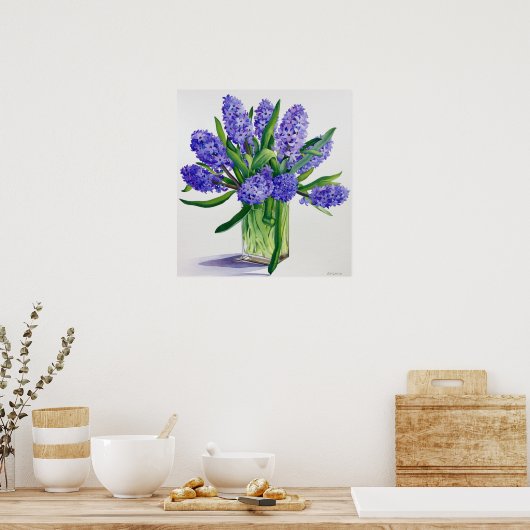 Blue Hyacinths Poster (Keuken)