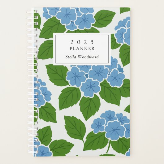 Blue Hydrangea 2025 Planner (Voorkant)