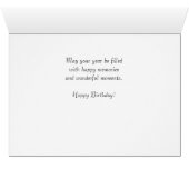 Blue Hydrangea 814 Birthday Card (Binenzijde Horizontaal (Onderkant))
