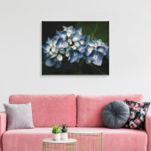 Blue Hydrangea 8514 Wrapped Canvas Afdruk (Insitu (Woonkamer))