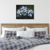 Blue Hydrangea 8514 Wrapped Canvas Afdruk (Insitu (Slaapkamer))