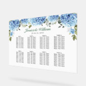 Blue Hydrangea 8 Tafels Zitplaatsen GRAFIEK Acryl Bord (Hoek)
