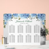 Blue Hydrangea 8 Tafels Zitplaatsen GRAFIEK Acryl Bord (Huwelijk)