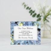 Blue Hydrangea - Aankondiging nieuw adres (Staand voorkant)