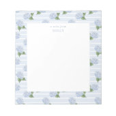 Blue Hydrangea All Over Bloom gepersonaliseerd Notitieblok (Voorkant)