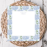 Blue Hydrangea All Over Bloom gepersonaliseerd Notitieblok<br><div class="desc">Dit  notitieblok is voorzien van een waterverf hortensia ontwerp en uw aangepaste tekst.</div>