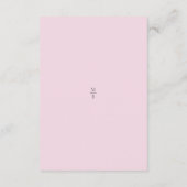 Blue Hydrangea and Pink Rose Floral Garden Wedding Informatiekaartje (Achterkant)