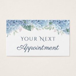 Blue Hydrangea Appointment Card Visitekaartje