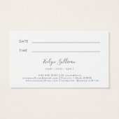 Blue Hydrangea Appointment Card Visitekaartje (Achterkant)