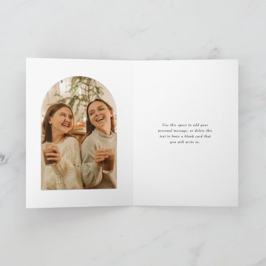 Blue Hydrangea Arch Proposal Kaart, foto binnen Bedankkaart (Binnen)