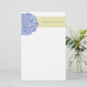 Blue Hydrangea Art Briefpapier (Staand voorkant)