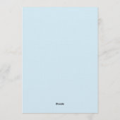 Blue Hydrangea Artistic Bloom Wedding Kaart (Achterkant)