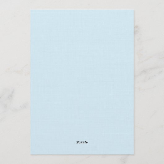 Blue Hydrangea Artistic Bloom Wedding Kaart (Achterkant)