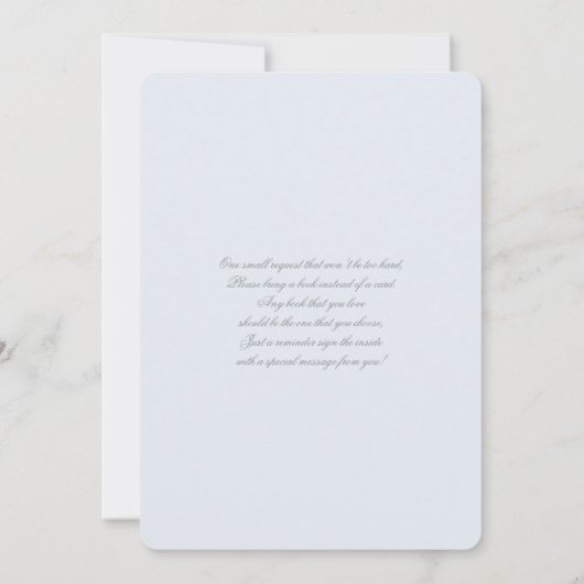 Blue Hydrangea Baby Brunch Kaart (Achterkant)