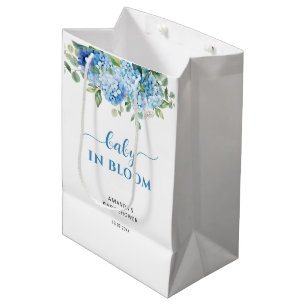 Blue Hydrangea Baby in Bloom Baby shower Medium Cadeauzakje