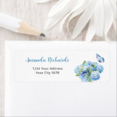 Blue Hydrangea Baby shower Adres Etiket (Insitu)