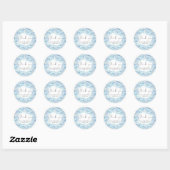 Blue Hydrangea Baby shower Dank u Sticker (Vel)