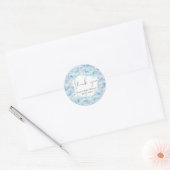 Blue Hydrangea Baby shower Dank u Sticker (Envelop)