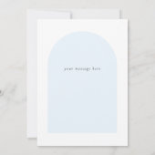 Blue Hydrangea Baby shower Invitation Kaart (Achterkant)