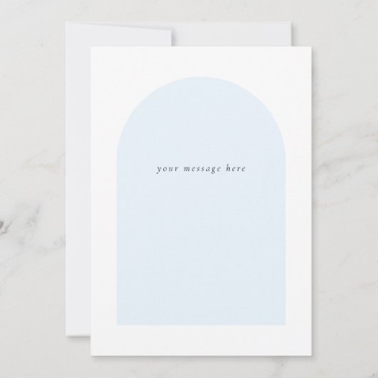 Blue Hydrangea Baby shower Invitation Kaart (Achterkant)