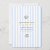 Blue Hydrangea Baby shower Invitation Kaart (Achterkant)