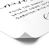 Blue Hydrangea Baby shower Mimosa Mom-osa Bar Poster (Hoek)