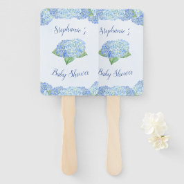 Blue Hydrangea Baby shower, speciaal aangepast Handwaaier