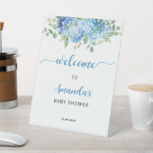 Blue Hydrangea Baby shower Welkomstbord Reclamebord Met Voetstuk (Insitu)