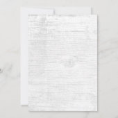 Blue Hydrangea Baby's Rustic Wedding Kaart (Achterkant)