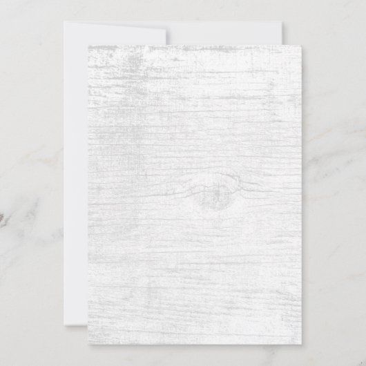 Blue Hydrangea Baby's Rustic Wedding Kaart (Achterkant)