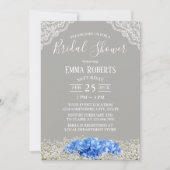  Blue Hydrangea Baby's Vrijgezellenfeest Kaart (Voorkant)