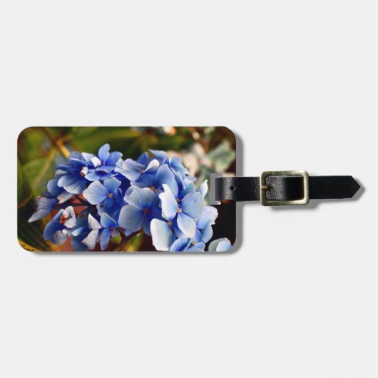 Blue Hydrangea Bagagelabel (Voorkant horizontaal)