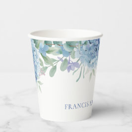 blue Hydrangea Baptism Papieren Bekers