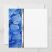 Blue Hydrangea begrafenisaankondigingen Kaart (Achterkant)