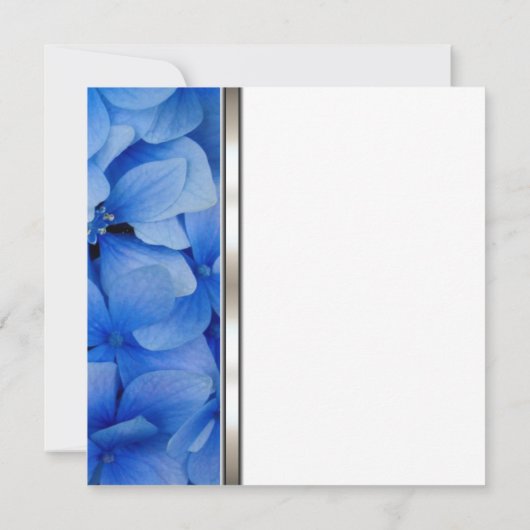 Blue Hydrangea begrafenisaankondigingen Kaart (Achterkant)
