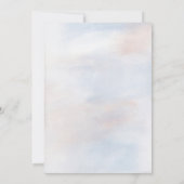 Blue Hydrangea Bird Nesting Party Kaart (Achterkant)