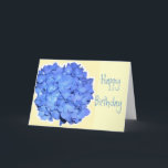 Blue Hydrangea Birthday Kaart<br><div class="desc">Christian birthday card with custom text and scripting message.</div>
