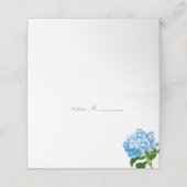 Blue Hydrangea Blank Place Card Plaatskaartje (Buitenkant ongevouwen)