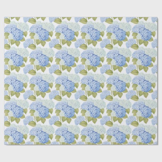 Blue Hydrangea Bliss Cadeaupapier (Vlak)
