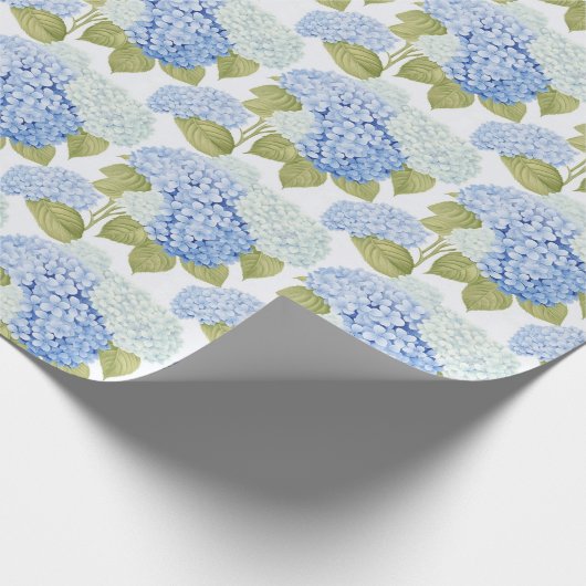 Blue Hydrangea Bliss Cadeaupapier (Hoek)