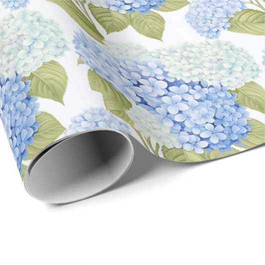 Blue Hydrangea Bliss Cadeaupapier (Rol Hoek)