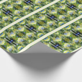 Blue Hydrangea Bloem Gepersonaliseerde bruiloft Cadeaupapier (Hoek)