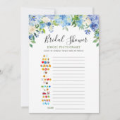 Blue Hydrangea Bloemen Vrijgezellenfeest Game Kaar Kaart (Voorkant)