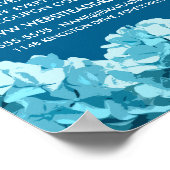 Blue Hydrangea, Bloemenbouw Adverteren Poster (Hoek)