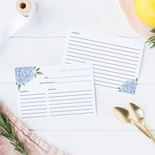 Blue Hydrangea Bloom Recept Kaart