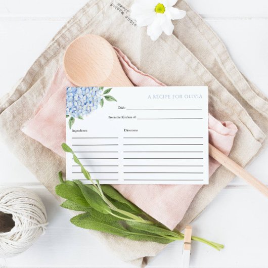 Blue Hydrangea Bloom Recept Kaart