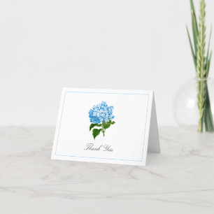 Blue Hydrangea Bloom Traditional Bedankkaart